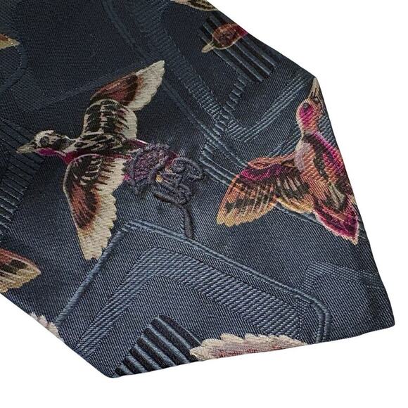 Vintage Countess Mara Men’s Neck Tie Ducks Hunter Green - Picture 1 of 6